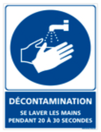Signalisation d'hygiène et sécurité : décontamination 